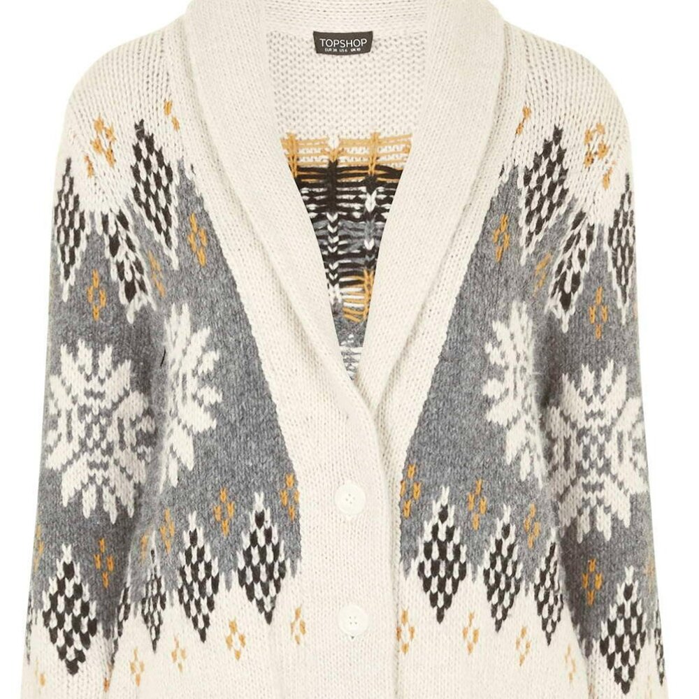 Topshop starsky Fair Ilse cardigan Sweater - NWOT - Picture 2 of 16